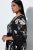 Ulla Popken 852959 Vestido floral com manga 3/4 Preto - Vestidos midi - Vestidos Midi Tamanhos Grandes