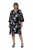 Ulla Popken 852959 Vestido floral com manga 3/4 Preto - Vestidos midi - Vestidos Midi Tamanhos Grandes
