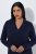 Ulla Popken 853077 Vestido de malha de manga comprida Azul-marinho - Vestidos de malha - 