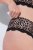 Ulla Popken 853106 Tangas com padrão animal Preto - Cuecas - 