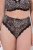 Ulla Popken 853106 Tangas com padrão animal Preto - Cuecas - 