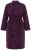 Ulla Popken 853168 Roupão turco com padrão animal Ameixa - Robes & roupões - 
