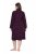 Ulla Popken 853168 Roupão turco com padrão animal Ameixa - Robes & roupões - 