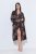 Ulla Popken 853204 Roupão floral Castanho - Robes & roupões - 
