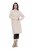 Ulla Popken 853504 Vestido de malha de manga comprida com gola alta Branco sujo - Vestidos de malha - 