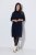Ulla Popken 853504 Vestido de malha com gola alta Azul-marinho - Vestidos - Vestidos para todos os tamanhos