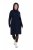 Ulla Popken 853504 Vestido de malha com gola alta Azul-marinho - Vestidos - Vestidos para todos os tamanhos