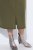 Ulla Popken 853510 Vestido midi com bolsos Caqui - Vestidos midi - Vestidos Midi Tamanhos Grandes