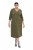 Ulla Popken 853510 Vestido midi com bolsos Caqui - Vestidos midi - Vestidos Midi Tamanhos Grandes