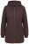 Ulla Popken 853577 Casaco de fleece de malha com capuz e estampado Castanho mogno - Roupa polar - 