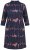 Ulla Popken 853590 Vestido de jersey estampado com manga 3/4 Azul-marinho - Vestidos - Vestidos para todos os tamanhos