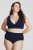 Ulla Popken 853611 Cuecas de grávida Azul-marinho - Cuecas - 