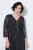 Ulla Popken 853620 Vestido midi com padrão animal e manga 3/4 Preto - Vestidos midi - Vestidos Midi Tamanhos Grandes