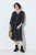 Ulla Popken 853620 Vestido midi com padrão animal e manga 3/4 Preto - Vestidos midi - Vestidos Midi Tamanhos Grandes