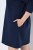 Ulla Popken 853652 Vestido de veludo com capuz Azul-marinho - Vestidos de noite - Vestidos de festa em tamanhos grandes