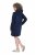 Ulla Popken 853652 Vestido de veludo com capuz Azul-marinho - Vestidos de noite - Vestidos de festa em tamanhos grandes