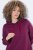 Ulla Popken 853652 Vestido de sweat de manga comprida com capuz Vermelho baga - Vestidos - Vestidos para todos os tamanhos