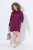 Ulla Popken 853652 Vestido de sweat de manga comprida com capuz Vermelho baga - Vestidos - Vestidos para todos os tamanhos