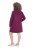 Ulla Popken 853652 Vestido de sweat de manga comprida com capuz Vermelho baga - Vestidos - Vestidos para todos os tamanhos