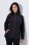 Ulla Popken 853668 Casaco polar com gola alta Preto - Roupa polar - 