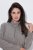 Ulla Popken 853668 Casaco polar com gola alta Cinzento - Roupa polar - 