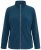 Ulla Popken 853668 Casaco polar com gola alta Petróleo - Roupa polar - 