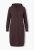 Ulla Popken 853669 Vestido de malha de manga comprida com capuz Castanho mogno - Vestidos de malha - 