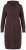 Ulla Popken 853669 Vestido de malha de manga comprida com capuz Castanho mogno - Vestidos de malha - 