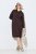 Ulla Popken 853669 Vestido de malha de manga comprida com capuz Castanho mogno - Vestidos de malha - 
