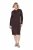 Ulla Popken 853669 Vestido de malha de manga comprida com capuz Castanho mogno - Vestidos de malha - 