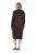 Ulla Popken 853669 Vestido de malha de manga comprida com capuz Castanho mogno - Vestidos de malha - 