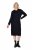 Ulla Popken 853669 Vestido de sweat de manga comprida com capuz Azul-marinho - Vestidos de moletom - 