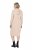 Ulla Popken 853669 Vestido de malha de manga comprida com capuz Bege - Vestidos midi - Vestidos Midi Tamanhos Grandes