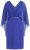 Ulla Popken 853675 Vestido de chiffon com manga 3/4 Azul - Vestidos de noite - Vestidos de festa em tamanhos grandes