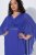 Ulla Popken 853675 Vestido de chiffon com manga 3/4 Azul - Vestidos de noite - Vestidos de festa em tamanhos grandes