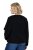 Ulla Popken 853685 Casaco teddy curto com debrum efeito pele Preto - Jaquetas - Casacos plus size para mulher