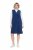 Ulla Popken 853697 Vestido de bombazina sem mangas com decote em V Azul-marinho - Vestidos de verão - Vestidos de verão plus size