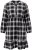 Ulla Popken 853728 Vestido aos quadrados com folhos Preto - Vestidos - Vestidos para todos os tamanhos