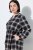 Ulla Popken 853728 Vestido aos quadrados com folhos Preto - Vestidos - Vestidos para todos os tamanhos