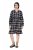 Ulla Popken 853728 Vestido aos quadrados com folhos Preto - Vestidos - Vestidos para todos os tamanhos