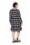 Ulla Popken 853728 Vestido aos quadrados com folhos Preto - Vestidos - Vestidos para todos os tamanhos