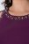 Ulla Popken 853766 Vestido justo com strass Ameixa - Vestidos de noite - Vestidos de festa em tamanhos grandes