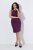 Ulla Popken 853766 Vestido justo com strass Ameixa - Vestidos de noite - Vestidos de festa em tamanhos grandes