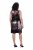 Ulla Popken 853768 Vestido de lantejoulas às riscas Preto - Vestidos de noite - Vestidos de festa em tamanhos grandes