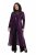 Ulla Popken 853770 Casaco de lantejoulas Ameixa - Jaquetas - Casacos plus size para mulher