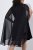 Ulla Popken 853774 Vestido com folhos Preto - Vestidos de noite - Vestidos de festa em tamanhos grandes