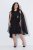 Ulla Popken 853774 Vestido com folhos Preto - Vestidos de noite - Vestidos de festa em tamanhos grandes
