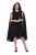 Ulla Popken 853774 Vestido com folhos Preto - Vestidos de noite - Vestidos de festa em tamanhos grandes
