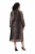 Ulla Popken 853788 Vestido de chiffon com padrão animal Castanho claro - Vestidos maxi - Vestidos maxi plus size para mulher
