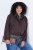 Ulla Popken 853792 Casaco de camurça sintética Castanho - Jaquetas - Casacos plus size para mulher